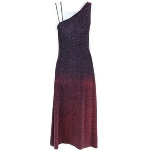 LuReX Vintage USA Cache Gown Maxi Dress Glitter Umbre Purple Side Zip